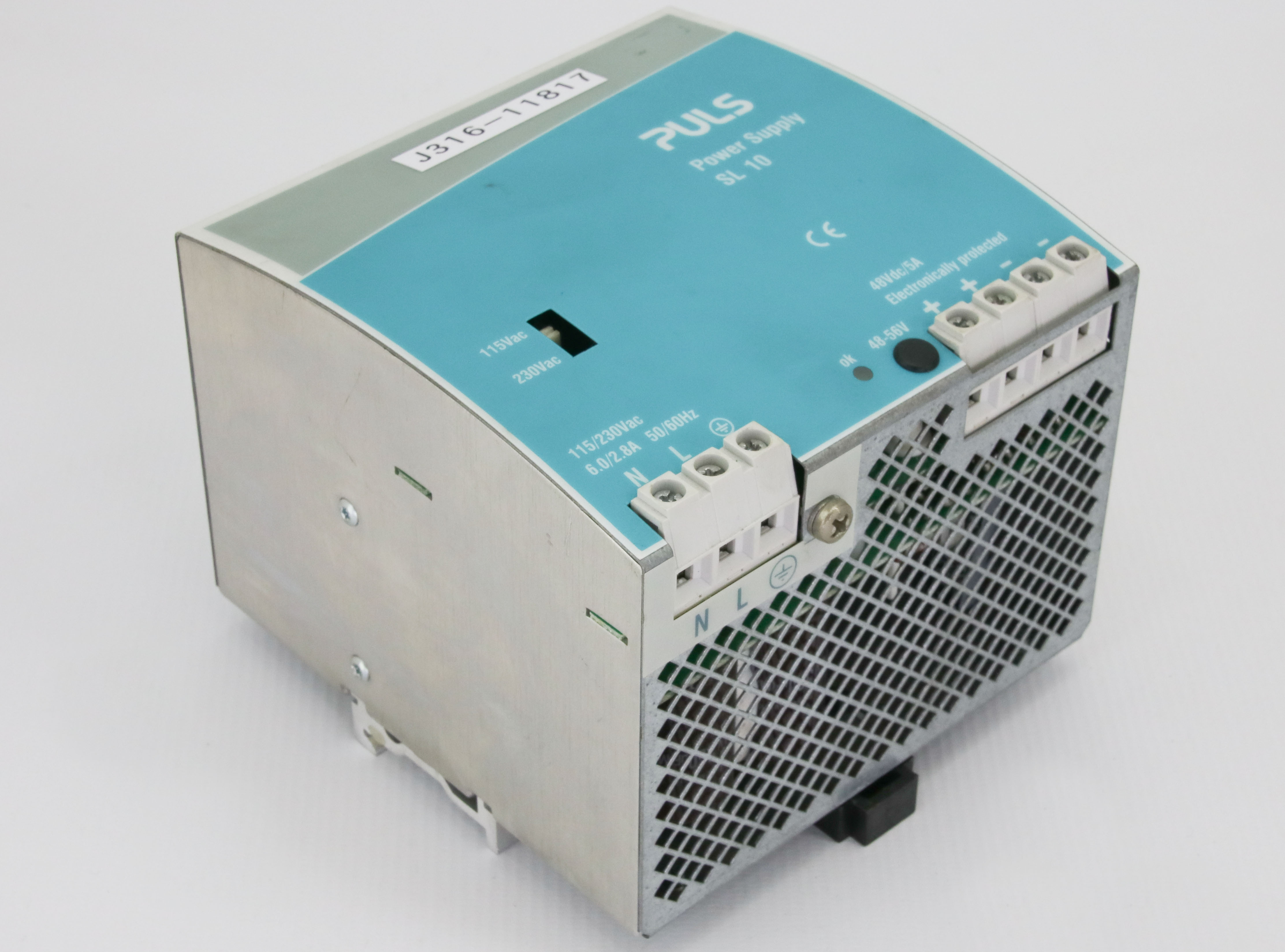 テーブル 11817 PULS DIN-RAIL POWER SUPPLY FOR 1-PHASE SYSTEMS, 115/230 VAC